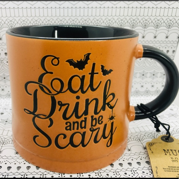 Halloween Eat Drink and be Scary Mug Burnt Orange - Picture 2 of 6